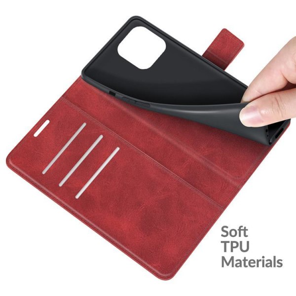 BoM RFID-beskyttet tegnebogscover iPhone 12 Pro Max - Rød