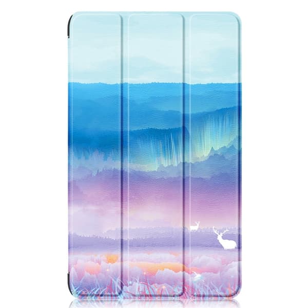 Galaxy Tab A9 Fodral Pattern Printing Tri-fold Konstläder Fantasi