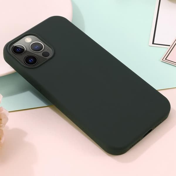 iPhone 14 Pro Max -kuori Magsafe Silikoni Ultra Ohut - Tummanvihreä Grön