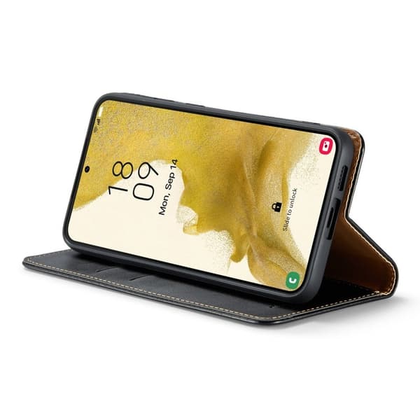 FIERRE SHANN Samsung Galaxy S24+ Plånboksfodral Konstläder - Svart