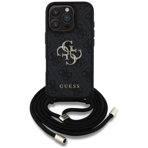 Guess Telefontaske til iPhone 16 Pro Crossbody Stort Logo - Sort Black