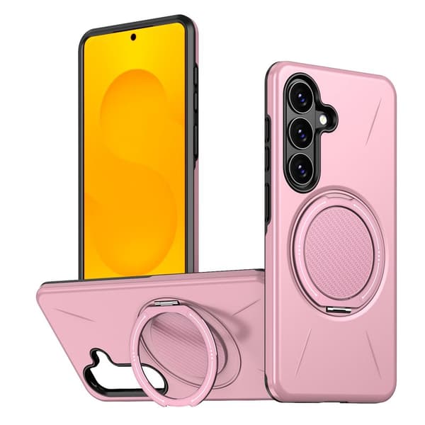 Mobilskal för Samsung Galaxy S26 Plus Magnetiskt Kickstand TPU + PC - Rosa