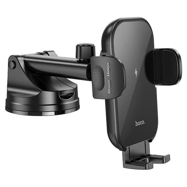 Hoco Bilholder Med 15W Trådløs Opladning HW5 - Sort Black