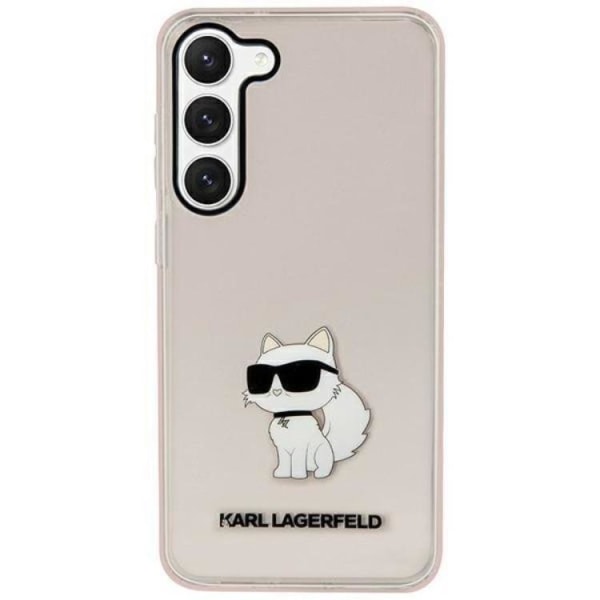 Karl Lagerfeld Galaxy S23 Plus matkapuhelimen suojakuori Ikonik Choupette - vaaleanpunainen
