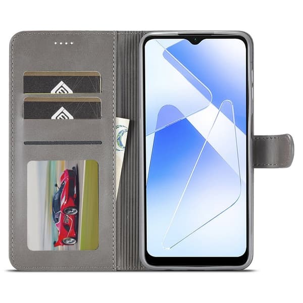 LC.IMEEKE Samsung Galaxy A55 5G Plånboksfodral Konstläder - Grå