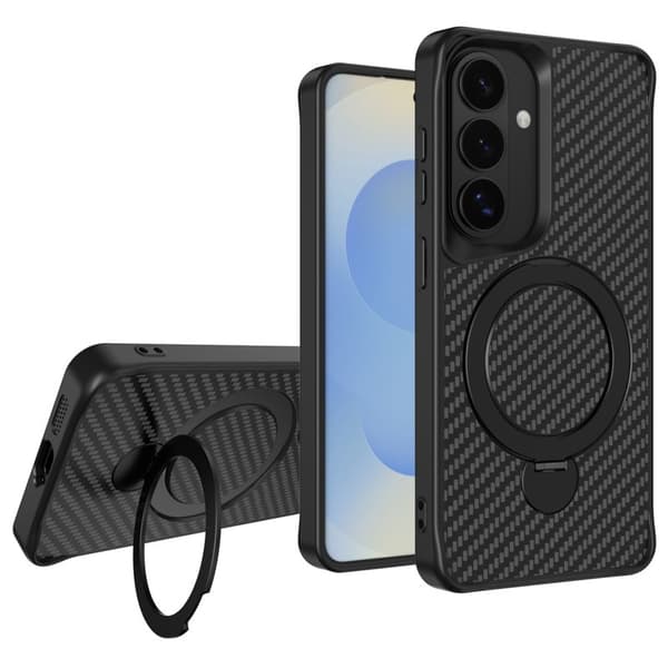 Mobilskal för Samsung Galaxy S26 Plus Magnetiskt Kickstand TPU + PC - Svart