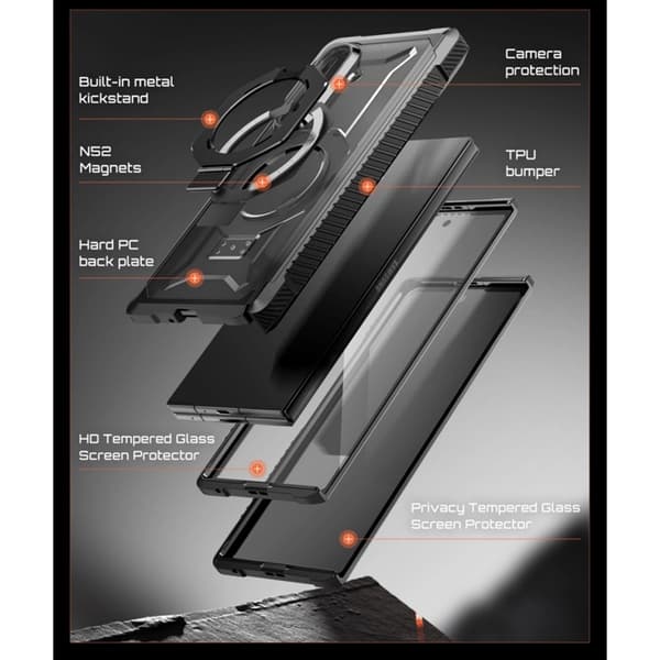[2-Pack] SupCase Mobilskal Magsafe För Galaxy Z Fold 8 UB Grip - Svart