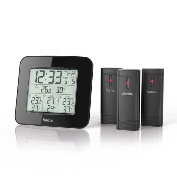 HAMA Vejrstation EWS-trio 3x Sensor Sort