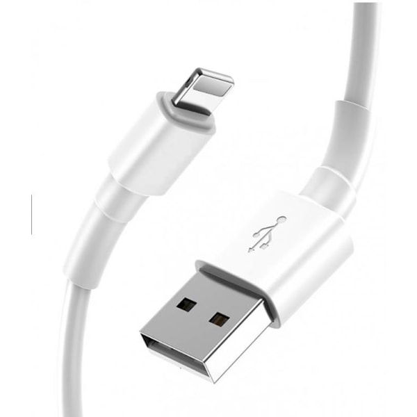 Lightning USB-A till Lightning kabel 5V, 2.1A, 1m - Vit