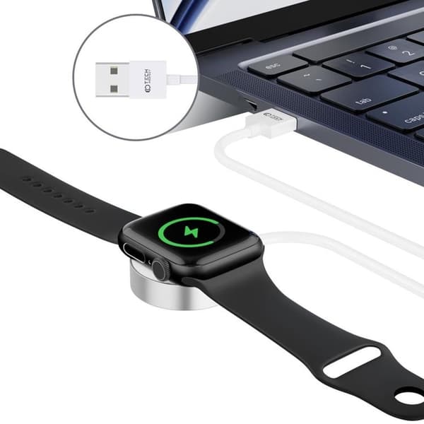 Tech-Protect Apple Watch Magnetic Laddare 120cm - Vit Vit