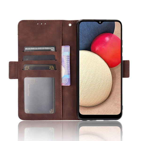 Multiple Card Slots Plånboksfodral Galaxy A03s - Coffee
