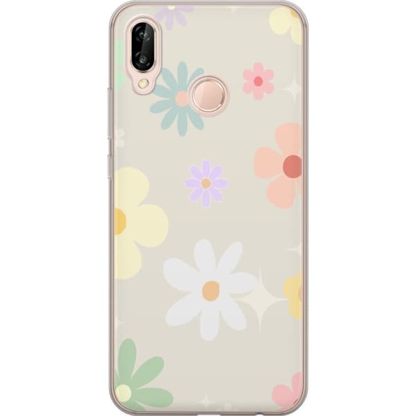 Mobilskal till Huawei P20 lite med fejdande blommor