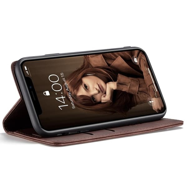 CASEME 013 KonstLäder Plånboksfodral för iPhone XR - Brun