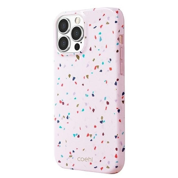 UNIQ Coehl Terrazzo Skal iPhone 13 / 13 Pro - Rosa Rosa