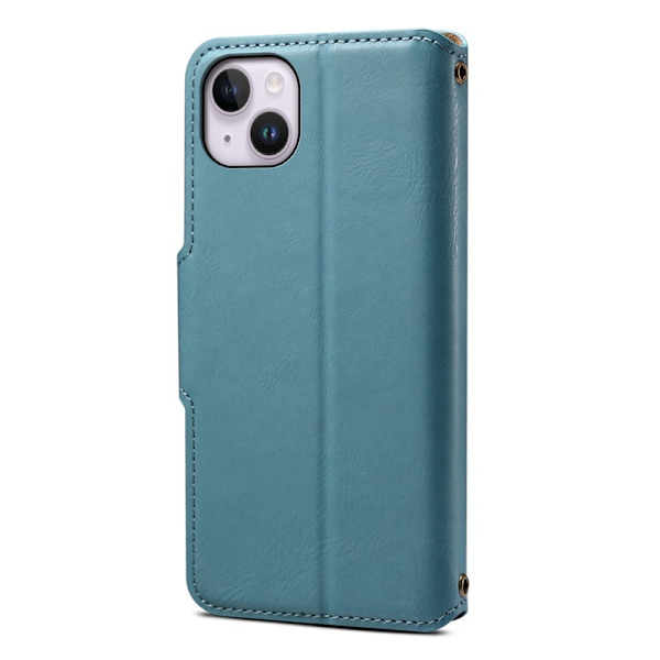 DENIOR iPhone 15 Plus Plånboksfodral i Konstläder - Blå