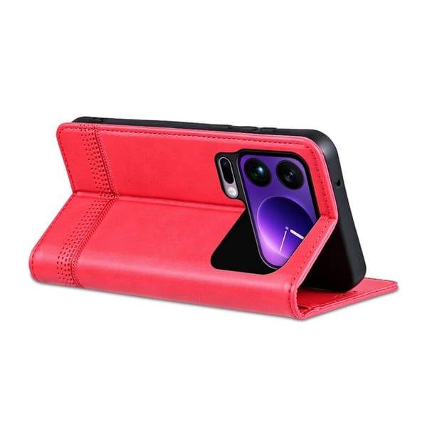 AZNS Xiaomi 17 Pro Plånboksfodral Konstläder - Röd