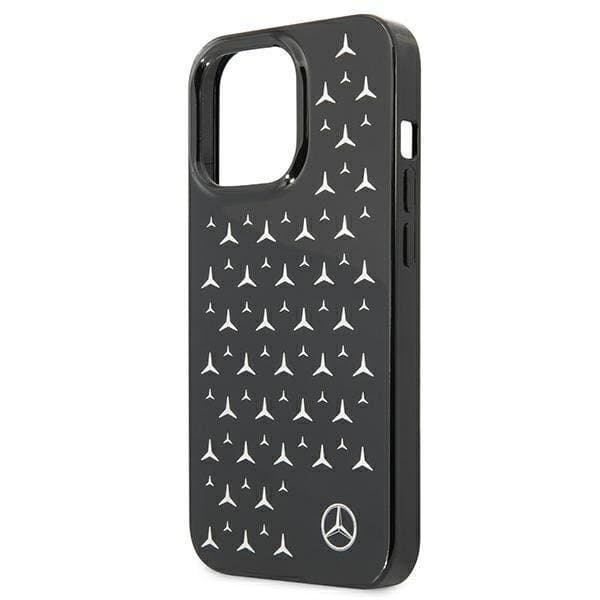 Mercedes Skal iPhone 13 Pro Silver Stars Pattern - Musta Black