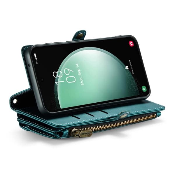 CASEME Plånboksfodral Konstläder för Samsung Galaxy S23 FE - Grön