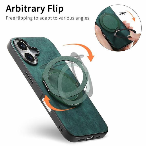 Mobilskal till iPhone 17 Rotating Kickstand - Grön Grön