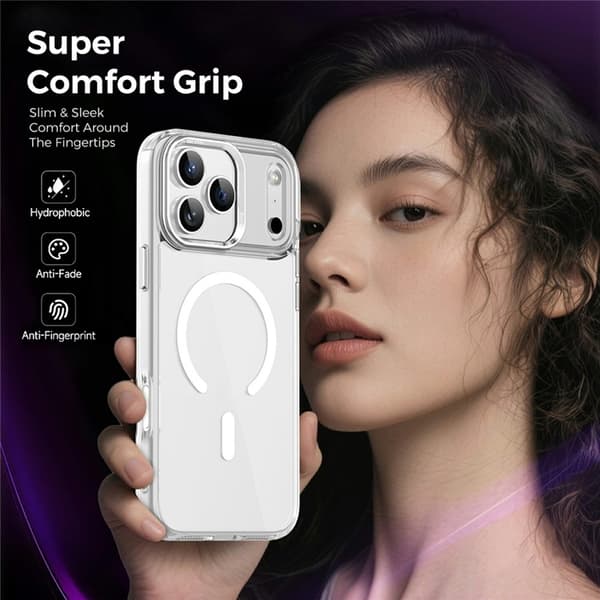 Mobilskal till iPhone 17 Pro Max MagSafe Transparent TPU+PC - Clear Transparent