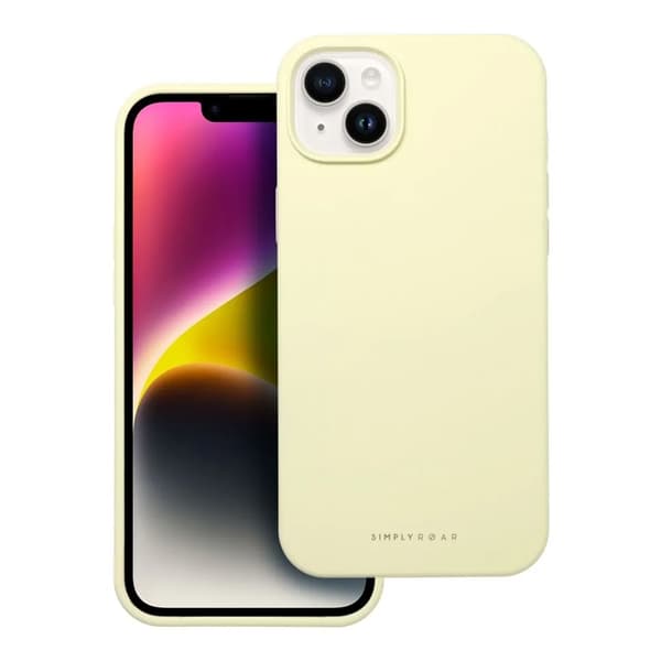 Roar iPhone 14 -puhelimen kuori Roar Cloud Skin - Vaaleankeltainen Gul