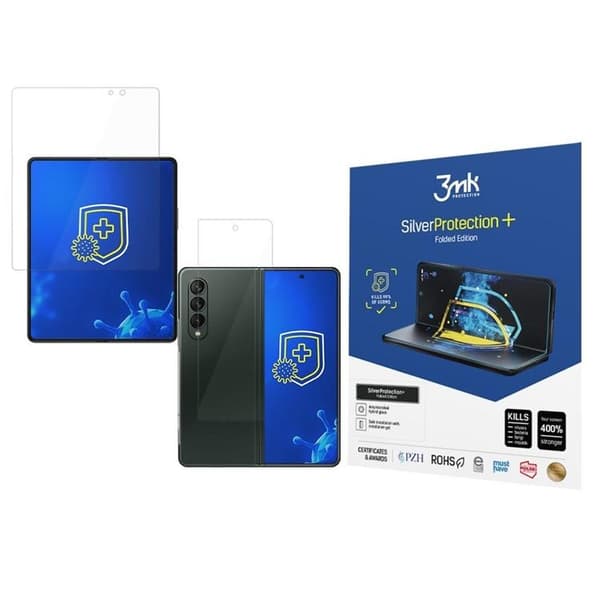 3MK Galaxy Z Fold 3 5G Hærdet Glas Silver Protect Plus Silver