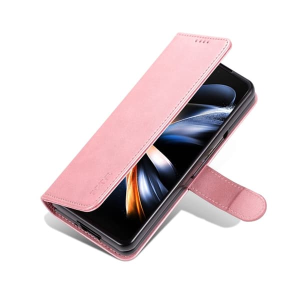 AZNS Samsung Galaxy Z Fold5 Plånboksfodral Konstläder - Roséguld