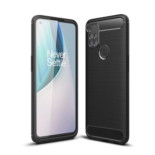 Carbon Fiber Mobilskal till Oneplus Nord N10 5G - Svart Svart