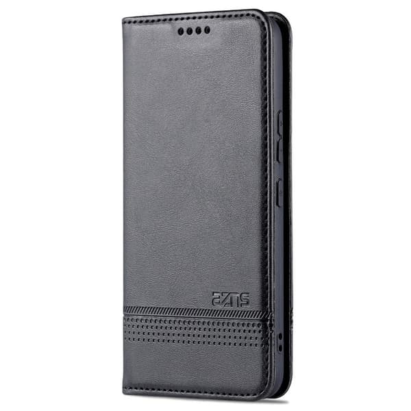 AZNS Samsung Galaxy S22+ Plånboksfodral Konstläder - Svart