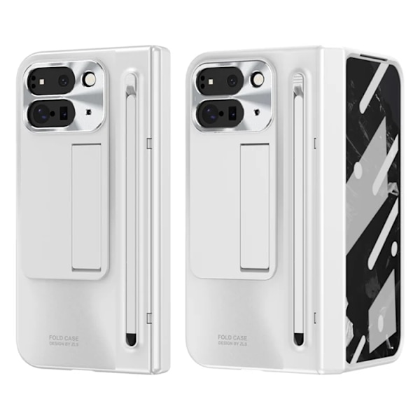 Mobilskal till Google Pixel 10 Pro Fold Kickstand Hinge PC - Vit Vit