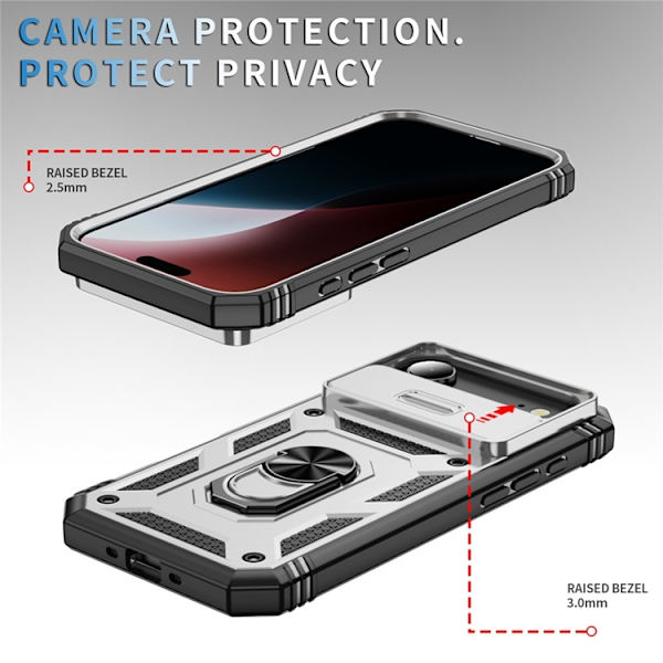 Mobilskal till iPhone Air Slide Camshield Kickstand - Vit Vit