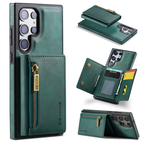 DG.MING M5 Series Samsung Galaxy S24 Plånboksfodral Konstläder Grön