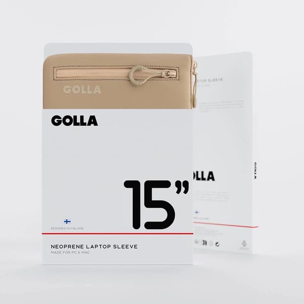 Golla Laptop Sleeve Metro Neoprene 15" - Kaffe