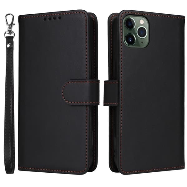 BETOPNICE iPhone 11 Pro Max Plånboksfodral - Detachable Konstläder- Svart