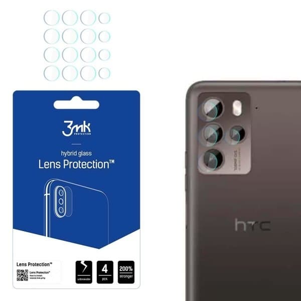 3MK HTC U23 Pro    Kameralinskydd Transparent