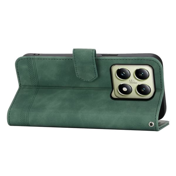 DIERFENG DF-03 för Xiaomi 14T Plånboksfodral Konstläder - Grön