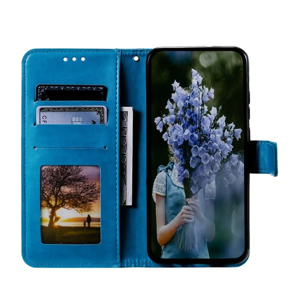Galaxy S26/S26 Pro Plånboksfodral Imprinted Totem Konstläder - Blå Blå
