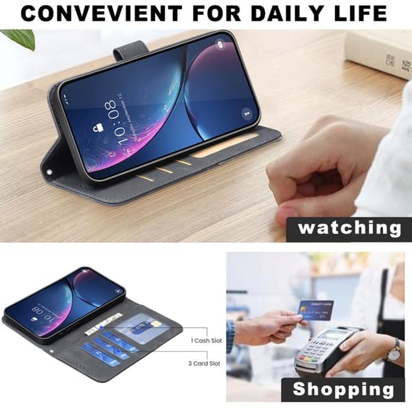 BINFEN Samsung Galaxy A57 Plånboksfodral Konstläder - Svart