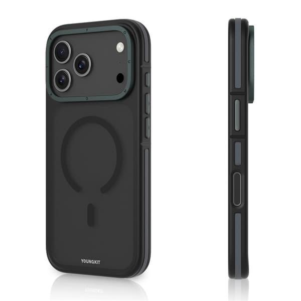 YOUNGKIT Mobilskal till iPhone 17 Pro Max MagSafe Skin-Touch Matte Svart