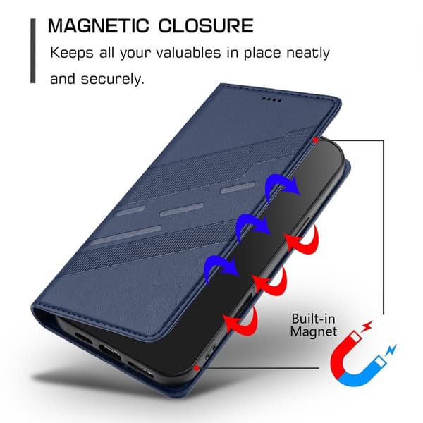 Plånboksfodral för Samsung Galaxy S26 Plus Konstläder Ställ - Mörkblå