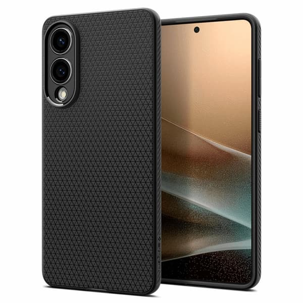 Spigen Telefontaske til Galaxy S25 Edge Liquid Air - Matt Sort Svart