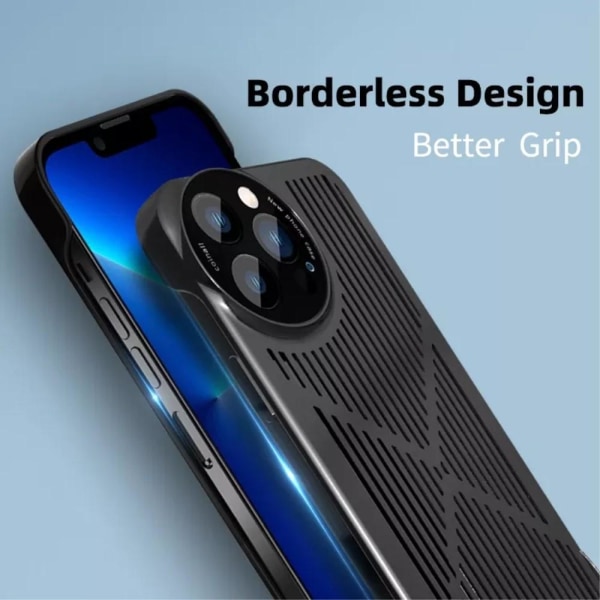 iPhone 12 Pro Max Cover Graphene Heat Dissipation - musta