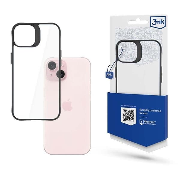 3MK Mobilskal till iPhone 15 Satin Armor Plus - Clear Transparent
