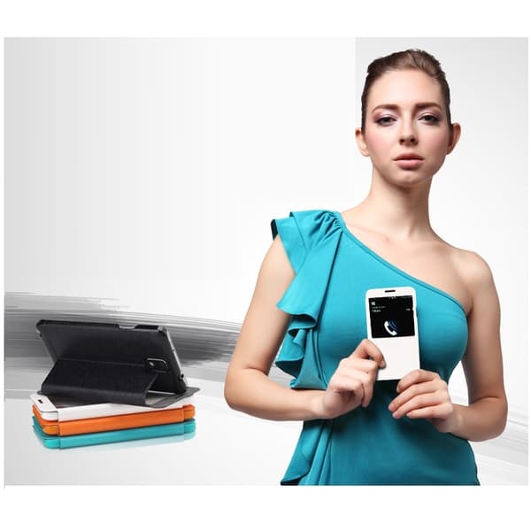 Rock Excel Window Cover Fodral till Samsung Galaxy Note 3 (Vit) White