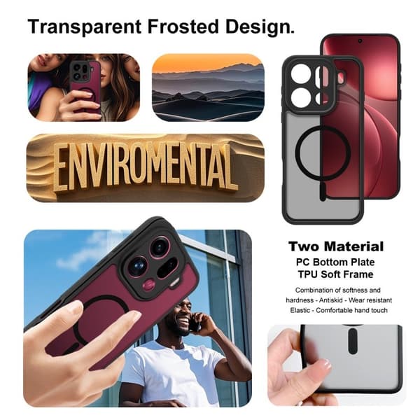 IMAK Mobilskal till Oppo Find X9 Pro 5G Plast Matt - Vit