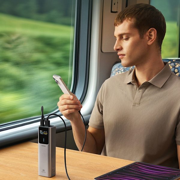 Cuktech Powerbank 10000 mAh 150W USB-C USB-A - Grå Grå