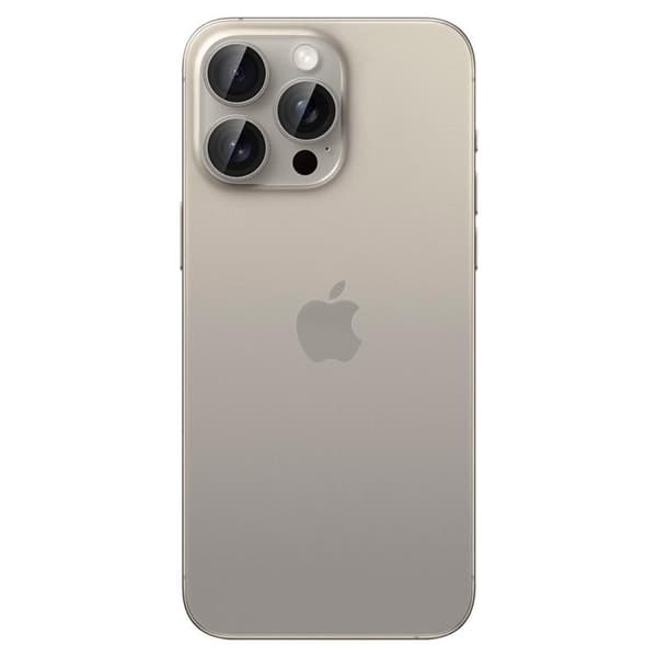 Spigen [2-Pack] iPhone 15 Pro/15 Pro Max Kameralinsskydd i Härdat Glas Svart