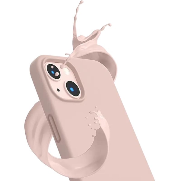 SIGN iPhone 14 Case nestemäinen silikoni - Hiekanpunainen