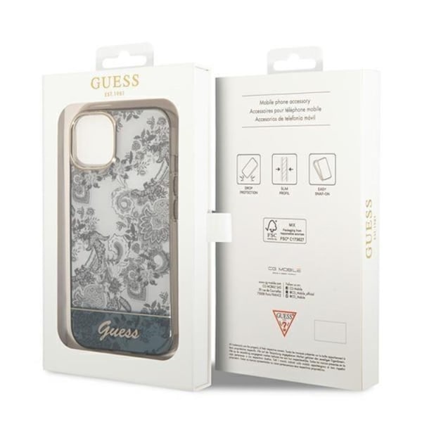 GUESS iPhone 14 Plus Skal Porcelain Collection - Grå