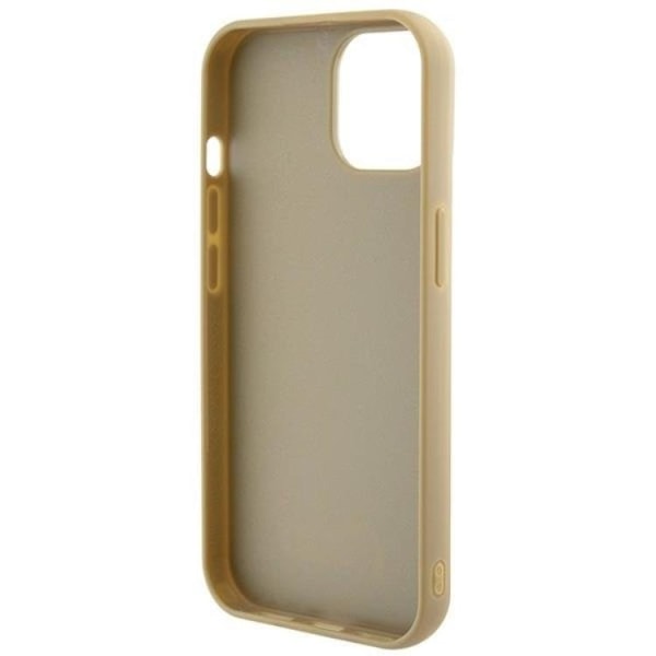 Guess iPhone 15 Mobilskal Disco Metal Script - Guld